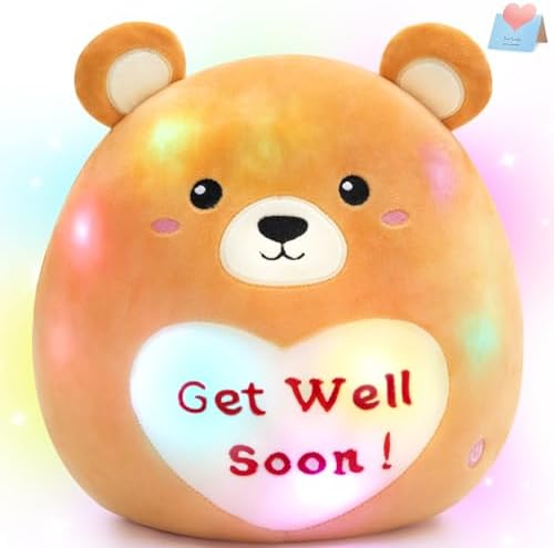 12 Glow Teddy Bear Plush Toy Get Well Soon Gift