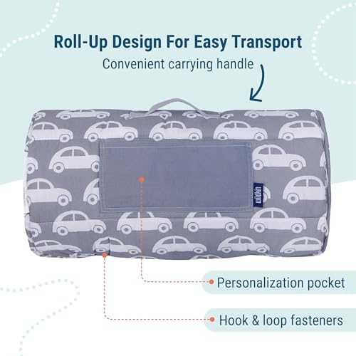 Wildkin Kids Nap Mat with Pillow - Cozy Sleep Mat for School Travel