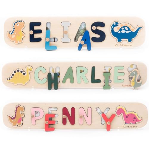 Personalized Wooden Name Puzzle for Kids 1-3 Years Old