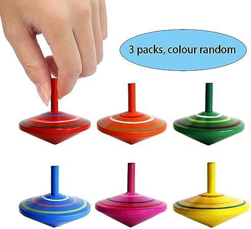 GoodPlay Gyroscope 3 Pcs Set Wooden Spinning Tops