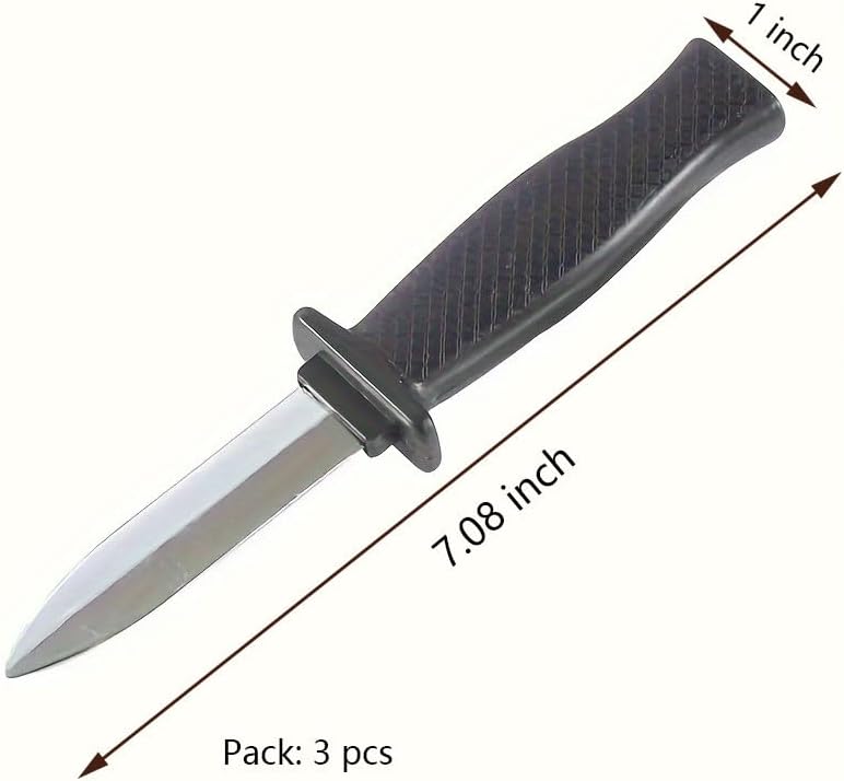 GUDVES Retractable Plastic Knife Prop 3 PCS Set