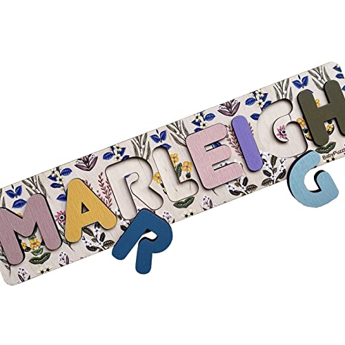 Pabawa Baby Girl Name Puzzle with Flower Design