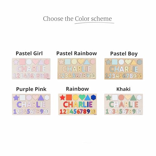 Personalized Name Puzzle With Shapes and Numbers for Kids