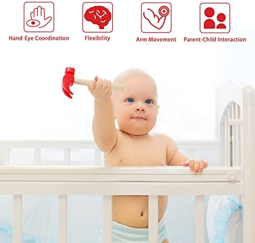 Fowecelt Wooden Hammer Toys for Kids
