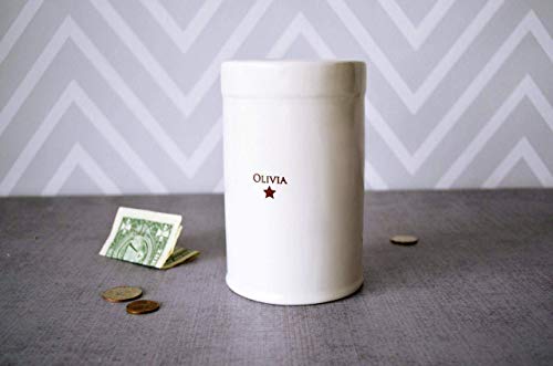 Personalized Bar Mitzvah Gift Bank with Name and Star of David