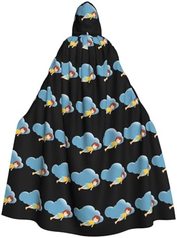 Little Girl on Clouds Prints Hooded Cloak for Halloween