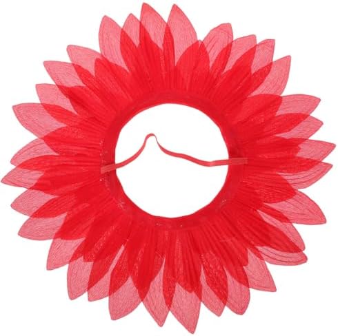 Luxshiny Red Flower Costume Headpiece Party Hat