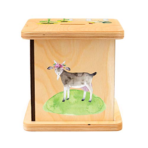 Handmade Wooden Piggy Bank for Kids and Adults