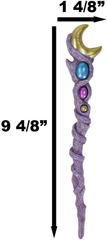 Ebros Magic Wand - Celestial Moon Stone Decor
