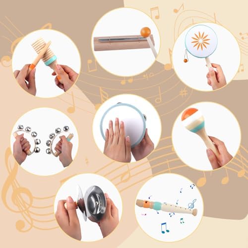 Aliex 8 in 1 Montessori Musical Toy for Toddlers 1-3