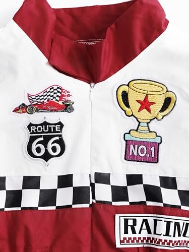 Race Car Driver Costume for Kids with Cap and Flag