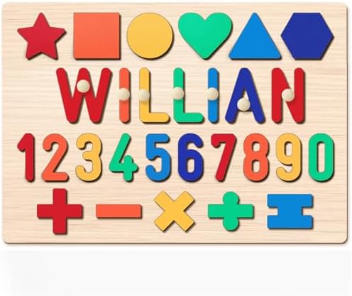 Personalized Wooden Name Puzzle for Kids 1-3