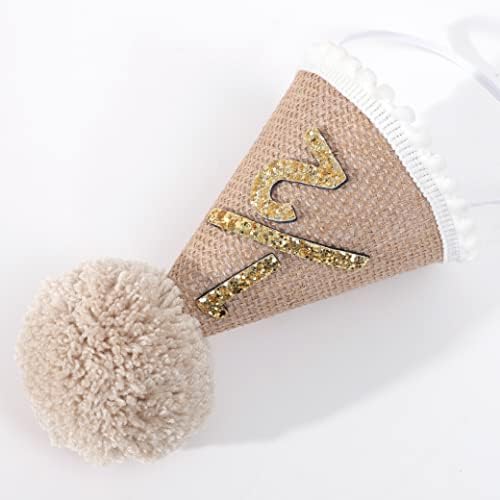 WAOUH Half Birthday Baby Hat - Glitter Crown for 6 Month Celebrations