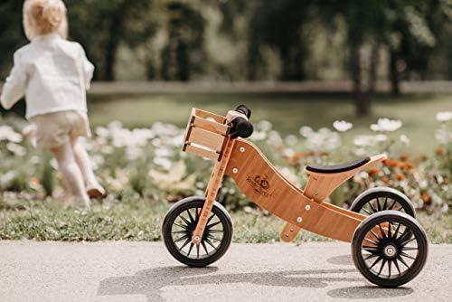 Kinderfeets Tiny Tot Plus Balance Bike for Kids 18M Bamboo