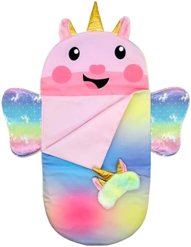 Ferberbears Rainbow Unicorn Doll Sleeping Bag Playset