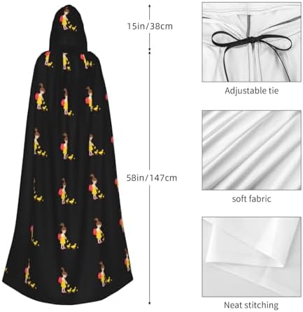 MJHKXLJ Little Girl Feeding Ducklings Hooded Cloak for Halloween