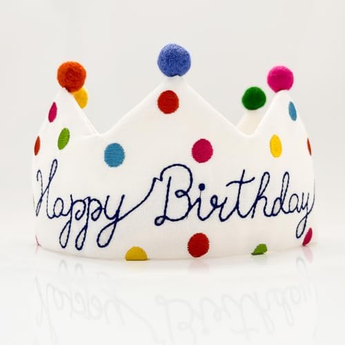 Meygajoe Hand Embroidered Birthday Crown for Kids