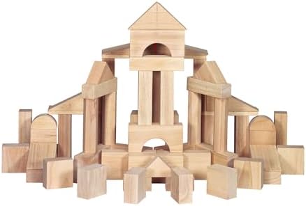 Melissa Doug 60pc Solid-Wood Building Blocks With Storage Tray