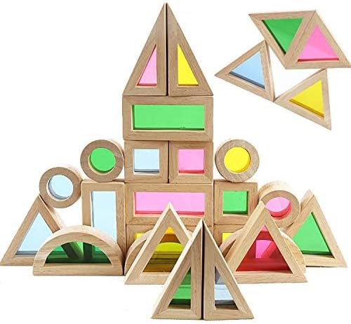 Agirlgle Rainbow Stacking Blocks Set 24 Pcs