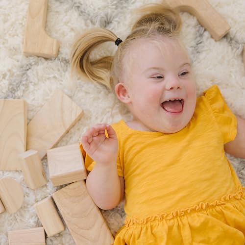 Melissa Doug 60pc Solid-Wood Building Blocks With Storage Tray