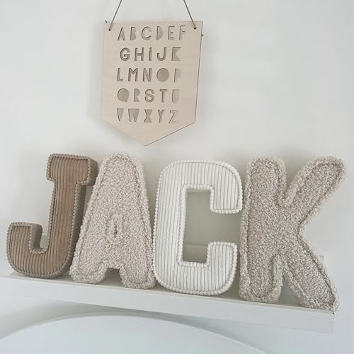 Corduroy Letters Wooden Sign for Kids and Baby
