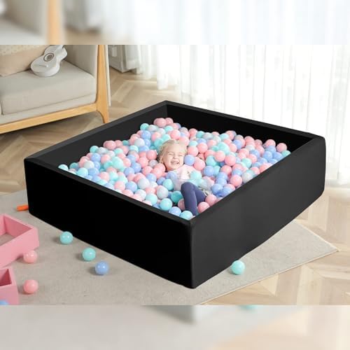 TRENDBOX Extra Large Foam Ball Pit - Black