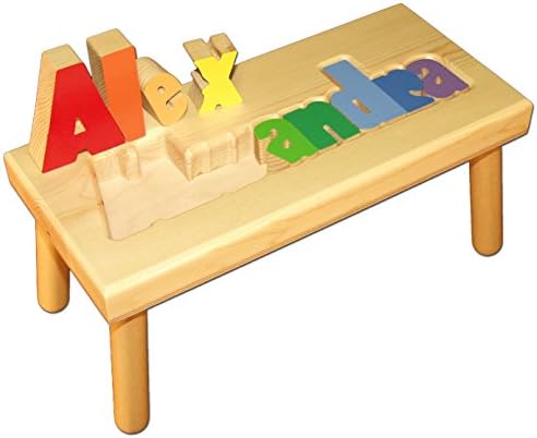Damhorst Toys Personalized Wooden Name Puzzle Stool