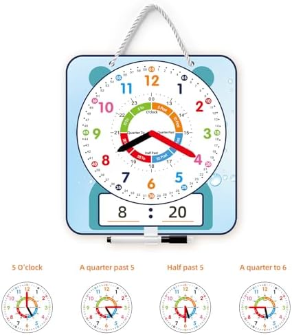 Cute Style 12 Magnetic Writable Teaching Clock