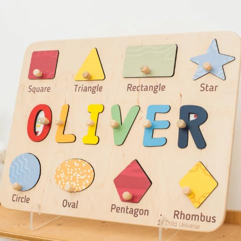 Customized Name Puzzle for Toddlers Wooden Busy Board