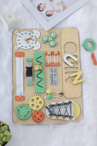 Custom Name Puzzle for Toddlers Wooden Busy Board