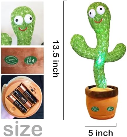 Pbooo Talking Cactus Toy with Singing Dancing