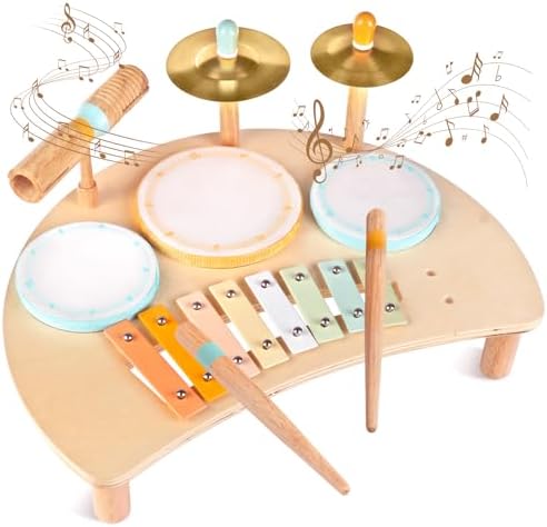 Montessori Drum Set for Toddlers 1-3 Years