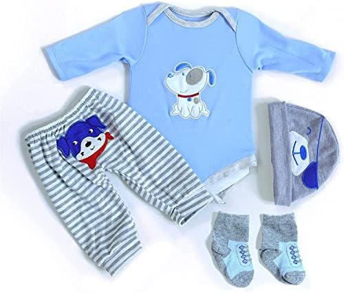MAIHAO Reborn Baby Doll Boy Outfit 4pcs Set