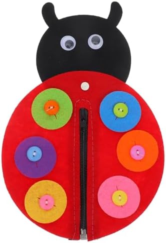 SUPVOX Felt Ladybird Zipper DIY Craft Kit for Kids