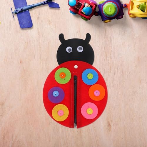 SUPVOX Felt Ladybird Zipper DIY Craft Kit for Kids