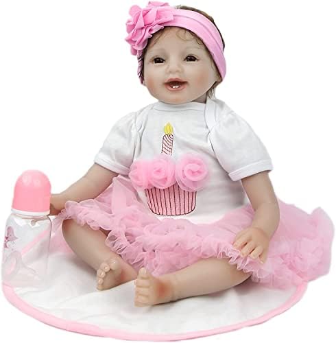 MAIHAO Reborn Baby Doll Pink Crown Dress