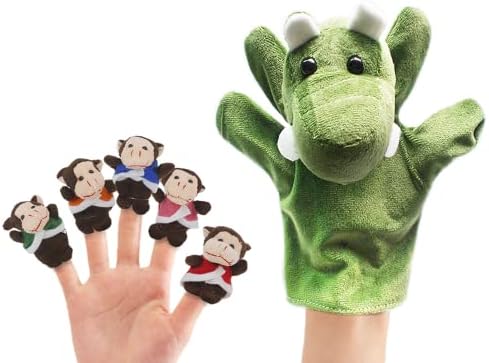 RIY 12pcs Plush Finger Puppets Set for Toddlers
