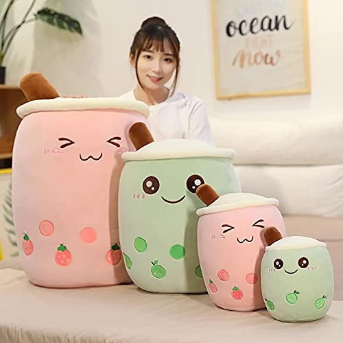 Cute Boba Plushie Pillow with Milk Tea Cup Design