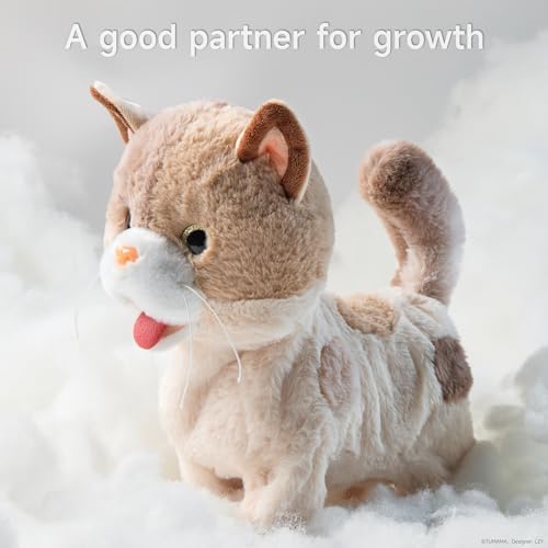 TUMAMA Toy Cat for Kids Walks Meows Wags Tail Interacts Remote Control