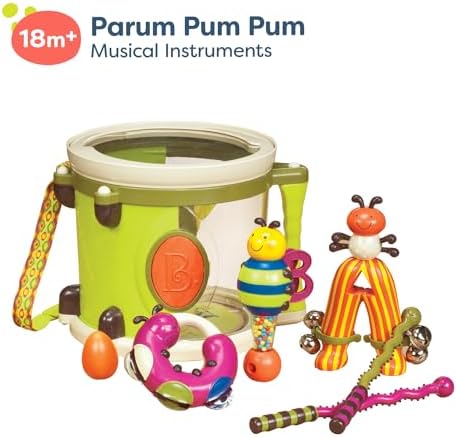 B toys Musical Instruments For Kids Portable Drum Set