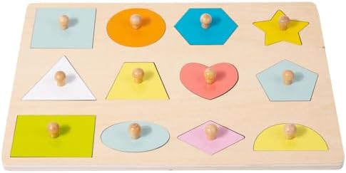 Adena Montessori Shape Peg Puzzle Set 12 Pieces
