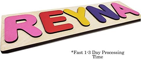 Fasciino Handmade Wooden Name Puzzle with Engraving 1