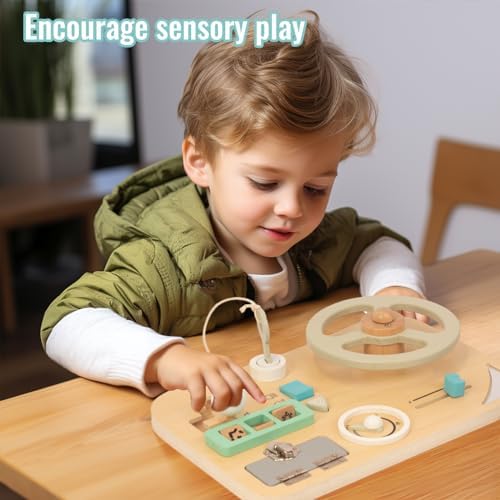 Montessori Busy Board for Toddlers 1-3 Years Old