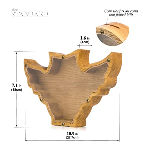 Unique Owl Piggy Bank Durable Wooden Money Box for Kids Adults