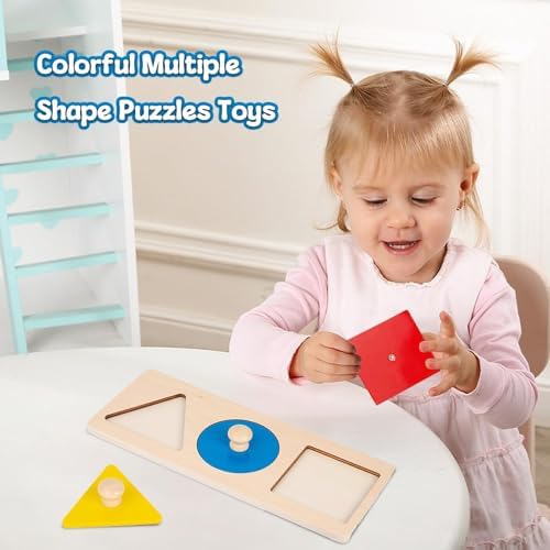 Adena Montessori Jumbo Knob Shape Puzzle for Toddlers 1-3