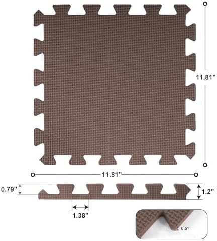 BalanceFrom Puzzle Play Mat Set - 36 Tiles Non-Slip Thick