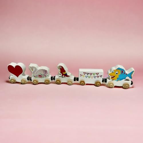 KIDZCO Wooden Character Train Puzzle with Magnets