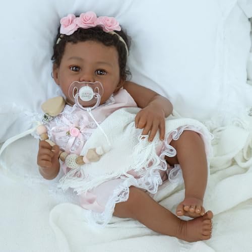 KSBD Reborn Baby Doll 18-Inch Black Girl