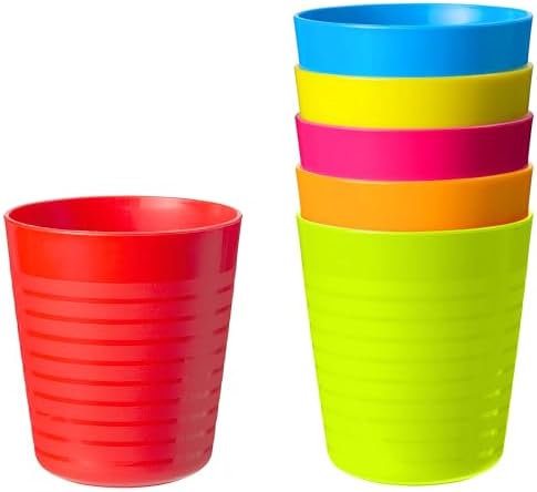 PLASKIDY Kids Cups Set of 6 8 Oz BPA Free
