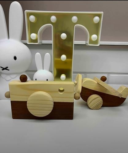 Wooden Airplane Toy for Toddlers Natural Handmade